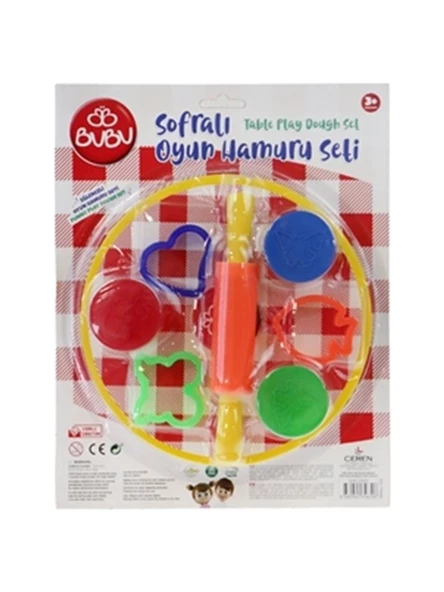 Sofralı Oyun Hamuru Seti ve 3x15gr Hamur OH0002 Sarı Masa ürün görseli 1