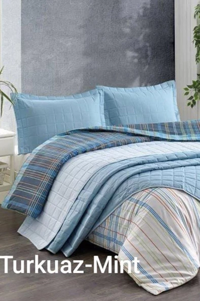 Kristal Casual 7 Parça Çift Taraflı Gelin Seti Turkuaz - Mint ürün görseli 1
