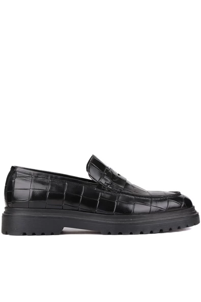 Shoetyle - Siyah Croco Deri Eva Taban Erkek Klasik Ayakkabı 250-2371 ürün görseli 1
