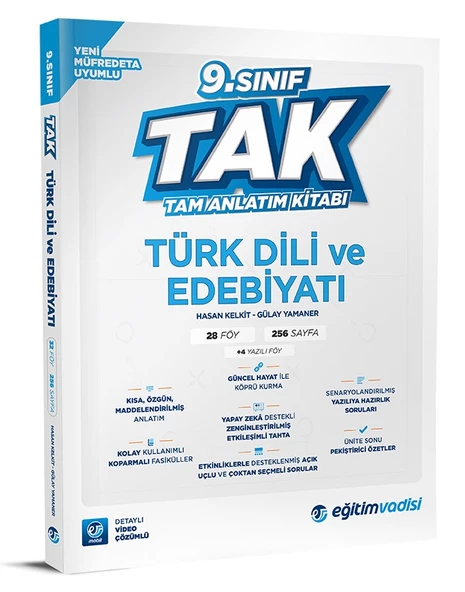 Eğitim Vadisi 2025 9. Sınıf Türk Dili Ve Edebiyatı Tak Tam İzleme Kitabı ürün görseli 1