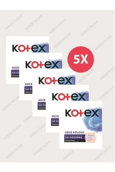Kotex Regl Gece Külodu 2'li 5 Paket ürün görseli 1