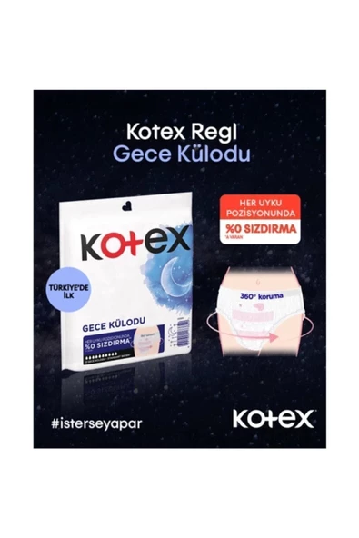 Kotex Regl Gece Külodu 2'li 5 Paket - Resim 4