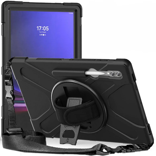 Tab S10 Ultra (X920) / S9 Ultra (X910) / Tab S8 Ultra Uyumlu Defender Zırhlı Tam koruma Silikon ürün görseli 1