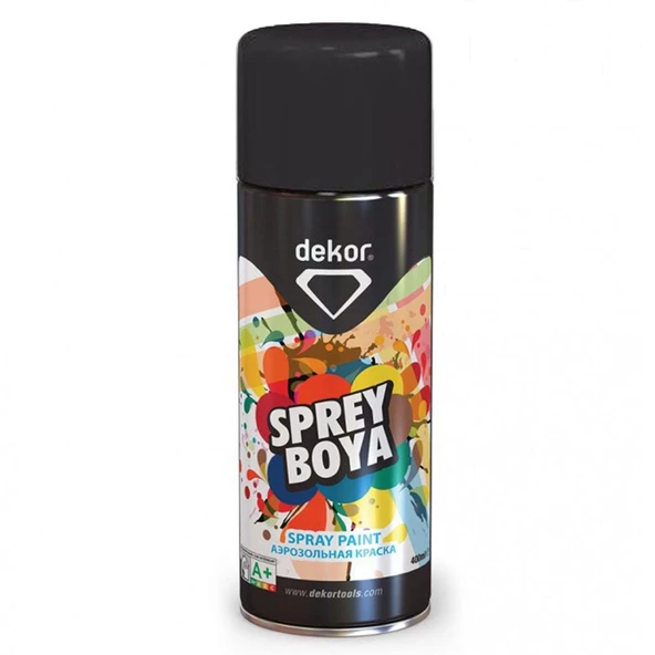 Sprey Boya Akrilik Efektli Parlak Siyah 400 ML ürün görseli 1