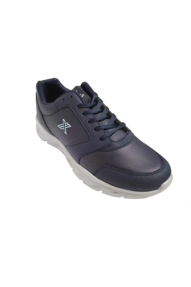 Luttoon 4154-24 Deri Anatomik Hafıza Taban Erkek Sneaker Lacivert Gri ürün görseli 1