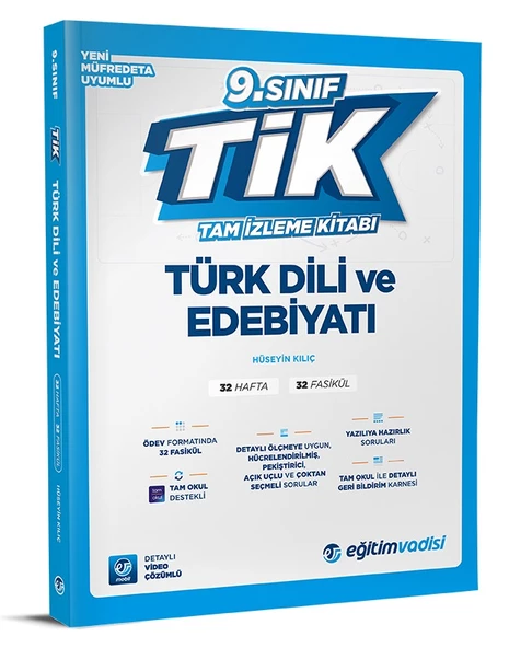 Eğitim Vadisi 2025 9. Sınıf Türk Dili Ve Edebiyatı Tik Tam İzleme Kitabı ürün görseli 1