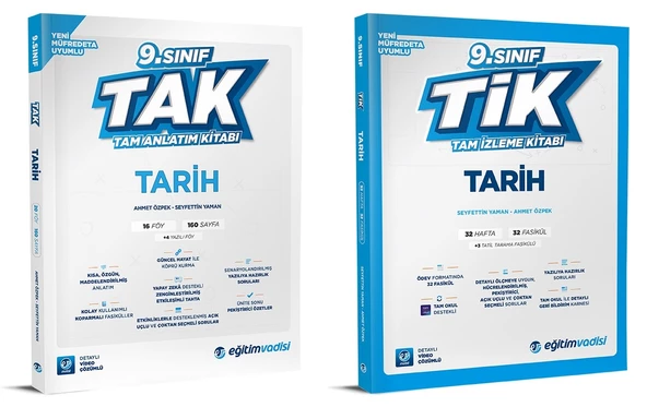 Eğitim Vadisi 2025 9. Sınıf Tarih Anlatım Tak Tam Anlatım + Tam İzleme Seti 2 Kitap ürün görseli 1