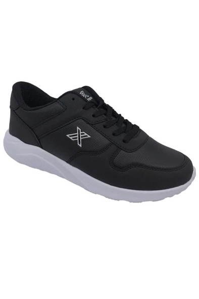 Luttoon 4154-24 Deri Anatomik Hafıza Taban Kadın Sneaker Siyah Beyaz ürün görseli 1