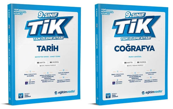 Eğitim Vadisi 2025 9. Sınıf Tarih + Coğrafya Tam İzleme Kitabı Seti 2 Kitap ürün görseli 1