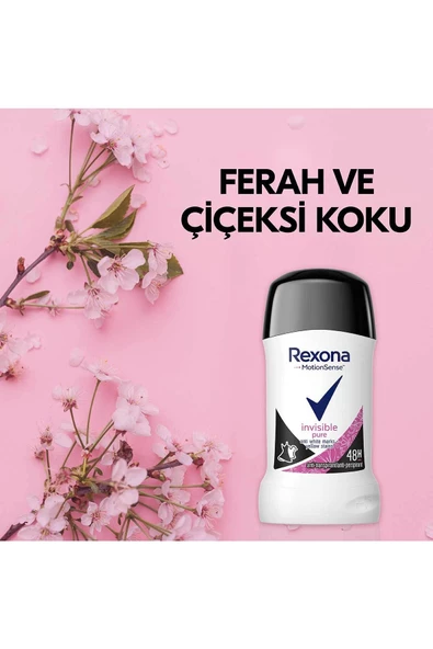 Rexona Kadın Stick Deodorant Invisible Pure 40 ml ürün görseli 1