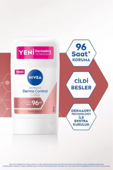 Nivea Derma Control Clinical Stick Deodorant 50 ml - Resim 6