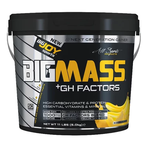 Bigjoy BIGMASS Gainer + GH FACTORS 5000 gr Muz ürün görseli 1