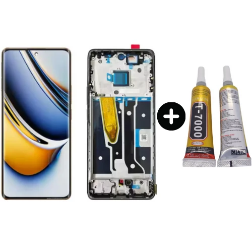 Realme 11 Pro Uyumlu Çıtalı A Kalite Lcd Ekran Dokunmatik + B7000 ürün görseli 1