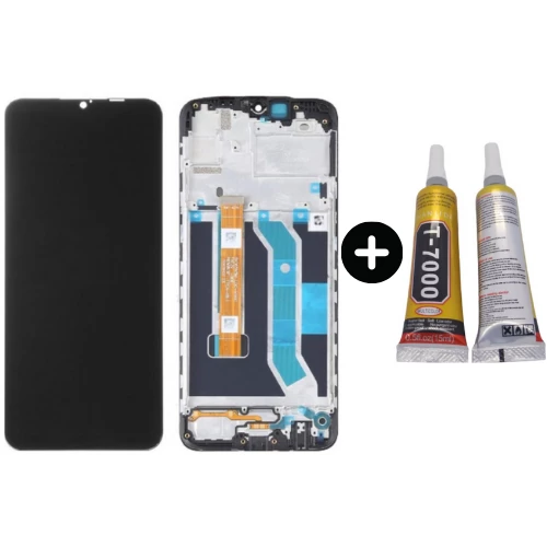 Realme 3i Uyumlu Çıtalı OLED Lcd Ekran Dokunmatik + B7000 ürün görseli 1