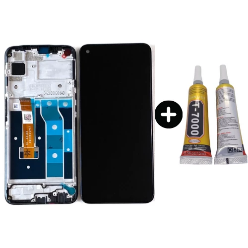 Realme 6 Rmx 2001 Uyumlu Çıtalı HK Lcd Ekran Dokunmatik + B7000 ürün görseli 1