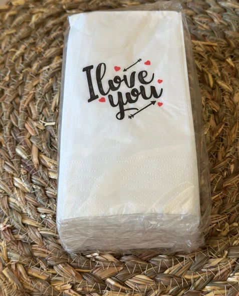 Konuşan Peçete (i love you) Tekli Paket ürün görseli 1