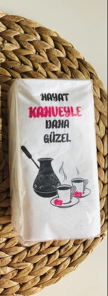 Konuşan Peçete (Hayat Kahveyle Daha Güzel) Tekli Paket ürün görseli 1