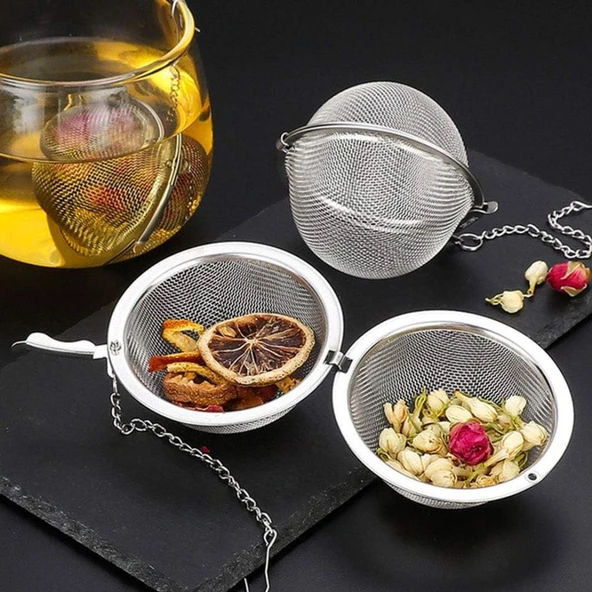 Paslanmaz Çelik Çay Demlik Küre Kilitleme Çay Topu ürün görseli 1