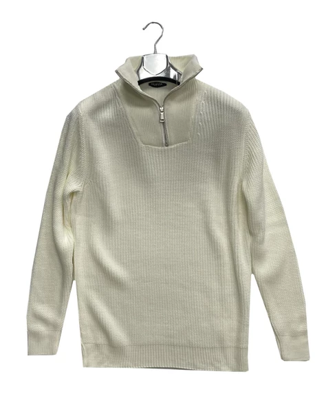 Huffa Erkek Slim Fit Uzun Kol Dik Yaka Triko Kazak 6977 ürün görseli 1