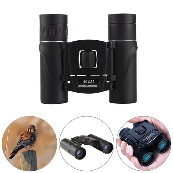 40x22 Cepte Taşımalı Kauçuk Kaplamalı Mini Dürbün 1000m/36m ürün görseli 1