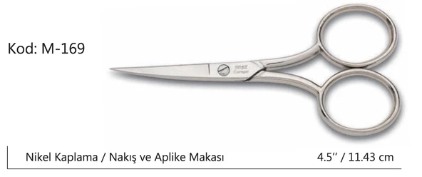 Rose Europe Az Kalın Nakış Makası Süper Kalite No:4,5 11,43 CM ürün görseli 1