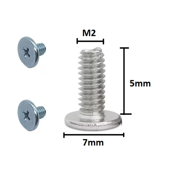 Yate10 50x Paslanmaz M2 SATA Vidası M2X5X7 ürün görseli 1
