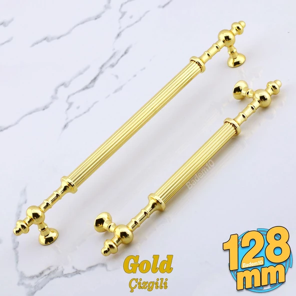 Kader Gold Metal Kulp 128 mm- 12.8 cm Mobilya Çekmece Mutfak Dolabı Dolap Kulpları Kulbu Kulpu Altın ürün görseli 1