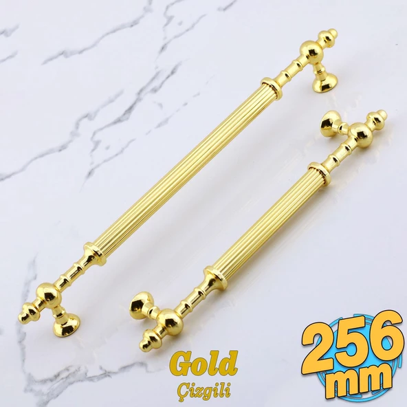Kader Gold Metal Kulp 256 mm- 25.6 cm Mobilya Çekmece Mutfak Dolabı Dolap Kulpları Kulbu Kulpu Altın ürün görseli 1