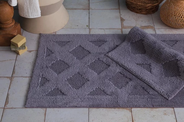 APRİCİTAS 2 Lİ BANYO PASPASI DIAMOND GRI ürün görseli 1