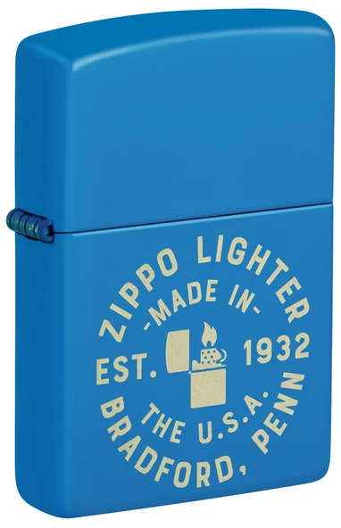 Zippo Bradford Sky Blue Dizayn Çakmak ürün görseli 1