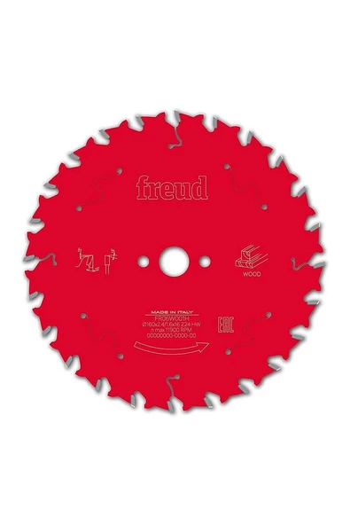 Ahşap Kesim Daire Testere Bıçağı, 160x2,4x16 z24, FR06W001H ürün görseli 1
