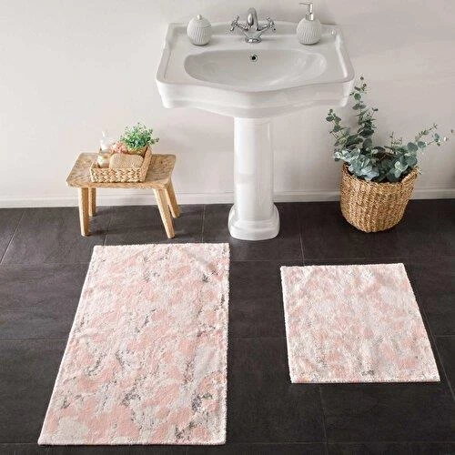 Taç Flower 2 li pamuklı paspas pudra 71318105 ürün görseli 1