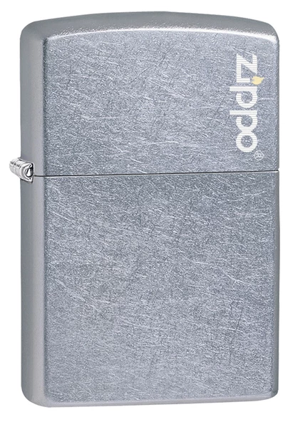 Zippo Regular Street Chrome Dik Logo Çakmak ürün görseli 1