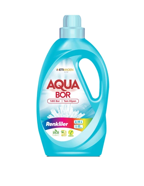 Boron Aqua Bor Sıvı Çamaşır Deterjanı  2,15 Litre 33 Yıkama Renkliler ürün görseli 1