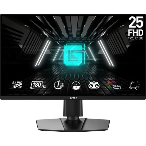 Msı 24.5" G255pf E2 1920X1080 (Fhd) 16:9 Flat Rapıd Ips 180Hz 1Ms Adaptıve-Sync Pıvot Gamıng Monıtor ürün görseli 1