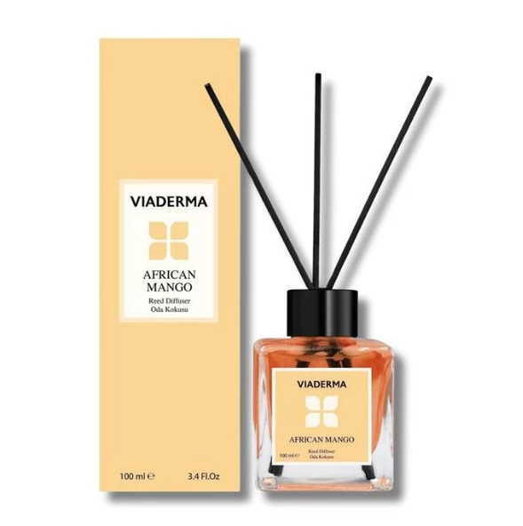 Viaderma Kare Şişe Afrika Mango Bambu Çubuklu Oda Kokusu 100 ML ürün görseli 1