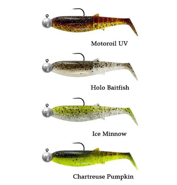 Savage Gear Cannibal Shad 12.5cm 20gr+12.5gr #5/0 Clear Water 4+4 Adet Sahte Balık ürün görseli 1