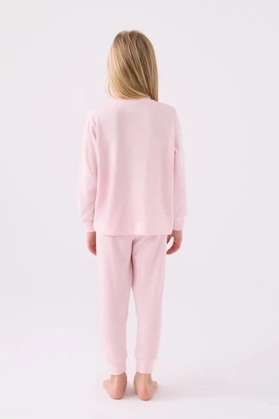 Us Polo Kız Çocuk Pembe Eşofman Takımı 19874 ürün görseli 1