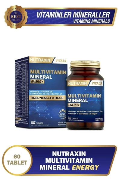 Nutraxin Multivitamin Mineral Energy 60 Tablet 8680512633181 ürün görseli 1