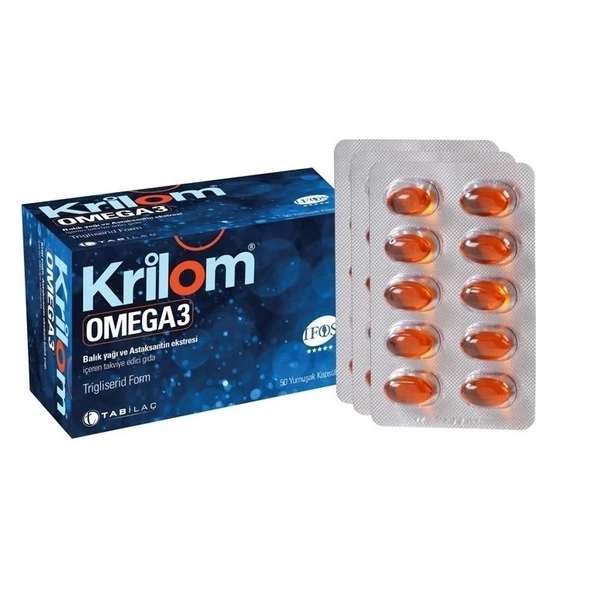 Krilom Omega-3 Astaksantin Soft Jel 50 Kapsül ürün görseli 1