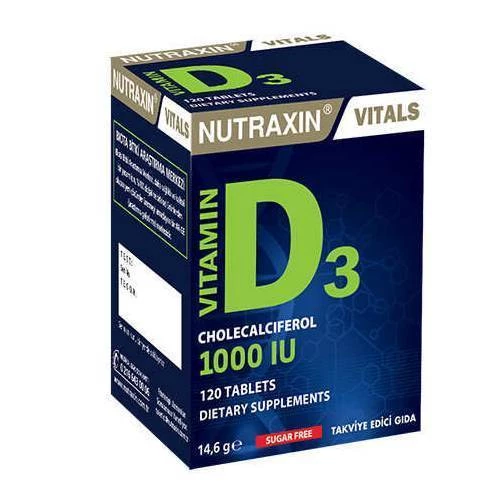 Nutraxin Vitamin D3 1000 IU 120 Tablet ürün görseli 1