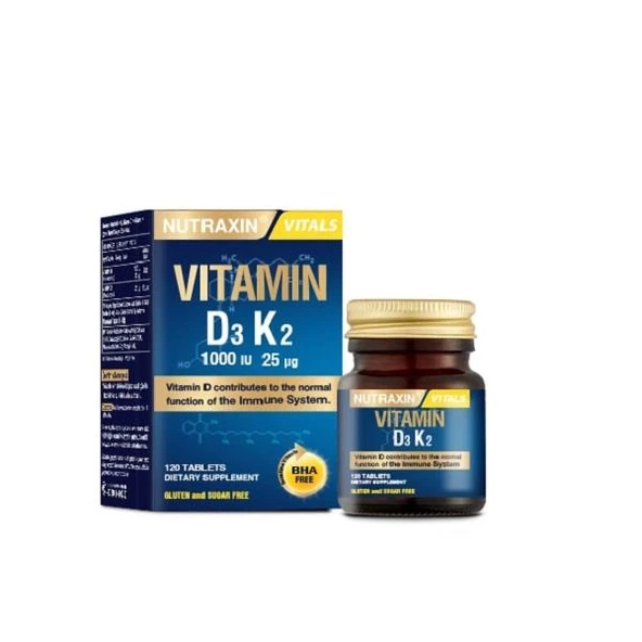 Nutraxin D3K2 Vitamin 120 Tablet ürün görseli 1
