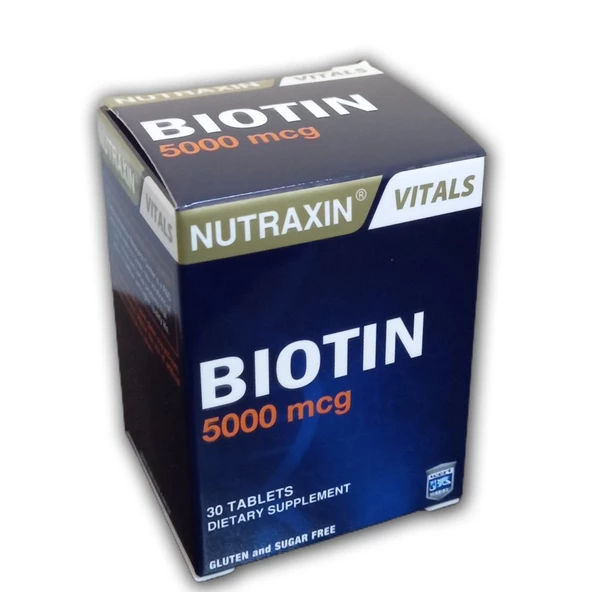 Nutraxin Biotin 5000mcg 30 Tablet ürün görseli 1