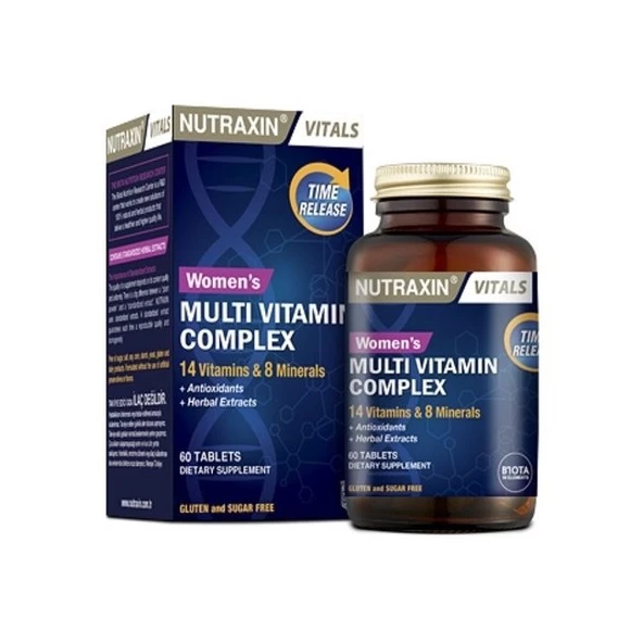 Nutraxin Multivitamin Mineral Kompleksi 60 Tablet - Kadınlara Özel ürün görseli 1