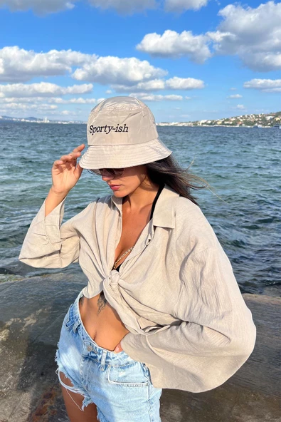 Sporty Nakışlı Safari Şapka ürün görseli 1