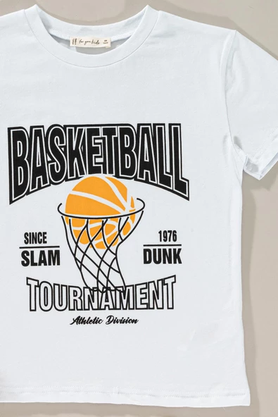 Basketball Baskılı Tshirt Şort Takım - Resim 2