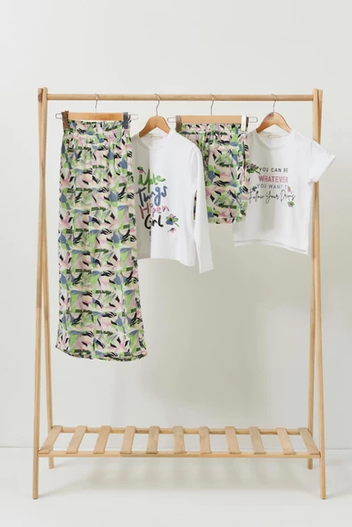 4'lü Tshirt Pantolon Şort Yeşil Takım ürün görseli 1