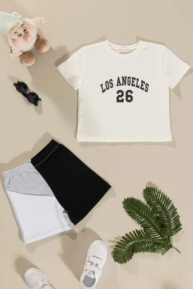 Baskılı Garnili Siyah Alt Üst Takım ürün görseli 1