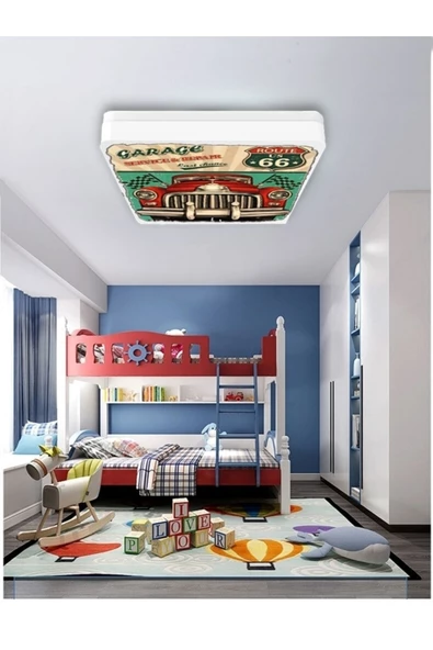 Gökyüzü Panel Retro Car -25 Watt-30 cm X 30 cm Çocuk Odası Avize ürün görseli 1