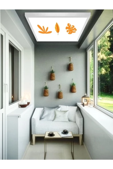 Gökyüzü Panel Son Dans-balkon-avize-60cmx60cm-54wled-armatür-kapalı-balkon-aydınlatma-panel-balkon-avize-modelleri ürün görseli 1